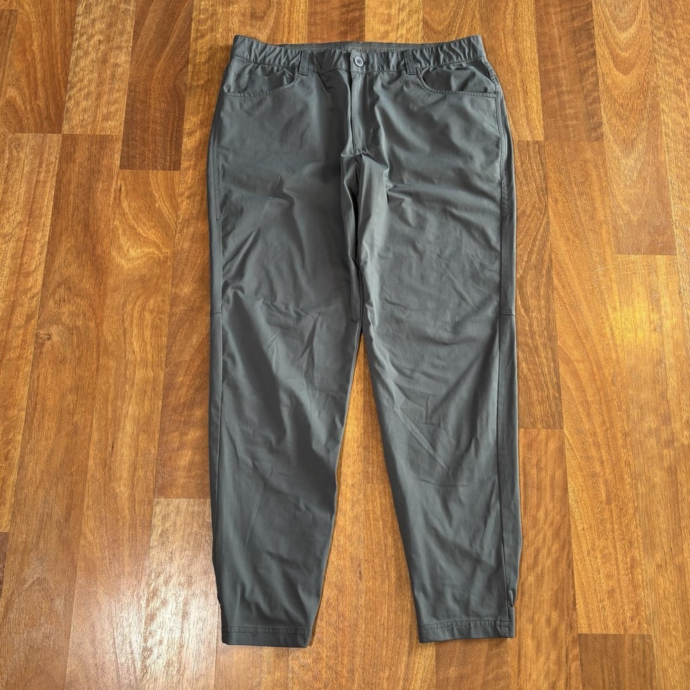 Swannies Pants Mens XL Gray Woven Jogger Zip Pocket Golf Lightweight Athletic
